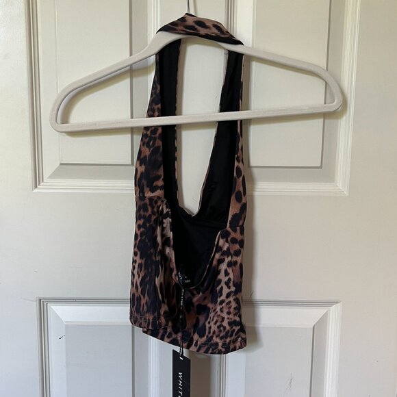 When I'm With You Halter Top Cheetah - Picture 2 of 5